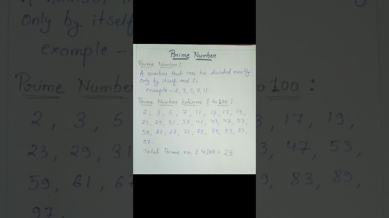 What Is Prime Number Prime Number Between 1 To 100 Total Prime What Is Prime Number Prime Number Between 1 To 100 Total Prime