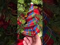 Raz Eric Cortina 6.25" Tartan Spiral Tree Glass Christmas Ornament 4653210