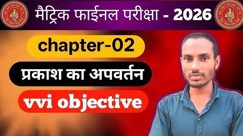 Prakash Ka Apvartan Class 10th Objective Question || Class 10 Physics Chapter 2 ObjectiveQuestion 