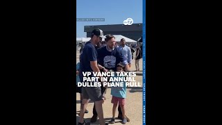 VP JD Vance participates in plane pull for Special Olympics Virginia