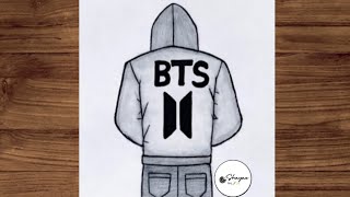 BTS Boy Drawing || How to draw BTS || BTS Army Drawing