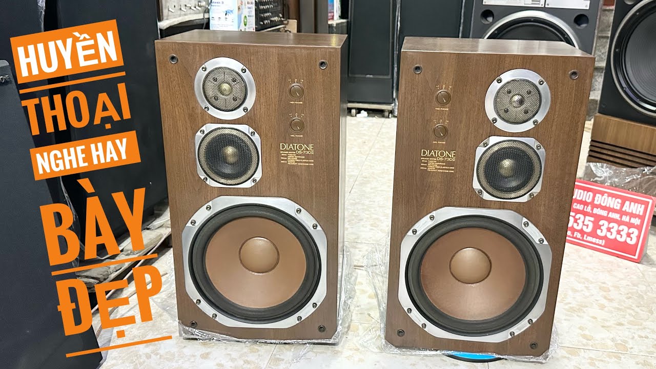 Loa Diatone Ds73Dii phiên bản màu nâu vân gỗ,có thể nói là huyền 