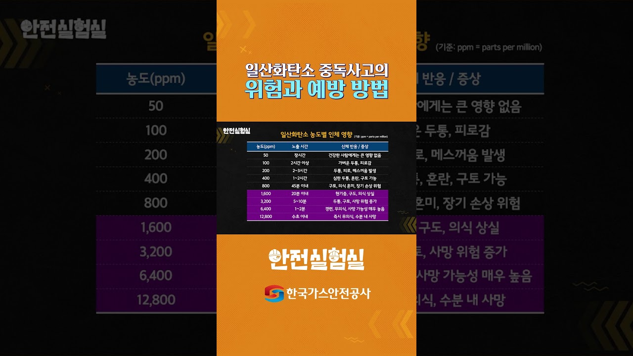 무색무취, 일산화탄소의 위험⚠️