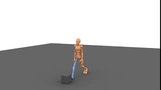 Picking up a box animation