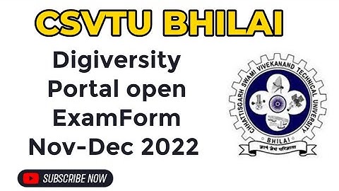 #csvtu bhilai | Exam form Nov -Dec 2022 #cgupdate #csvtu