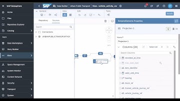Create a graphical view for the London bus service with SAP Datasphere