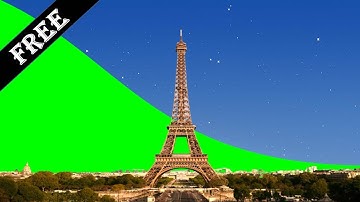 Eiffel Tower Drone Shots Animation | Copyright Free Videos | Green Screen Production
