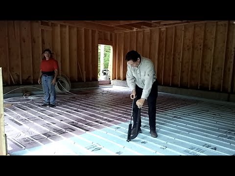 Fun Putting Pex Tubing Down In New Radiant Floor Garage For Pex Tubing Down In New Radiant Floor