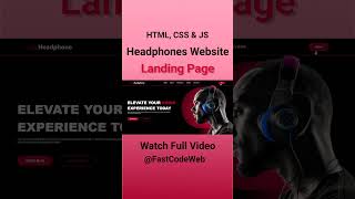 How to Create Headphones Website Using HTML & CSS | Fast Code