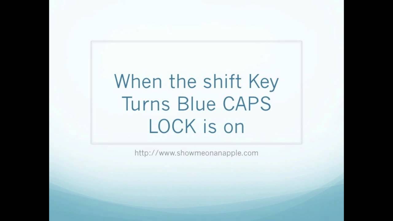How to Use Caps Lock iPad HD YouTube
