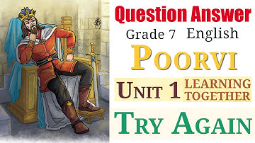 Try Again (Question Answer) | Unit 1 Learning Together | Grade 7 English - Poorvi