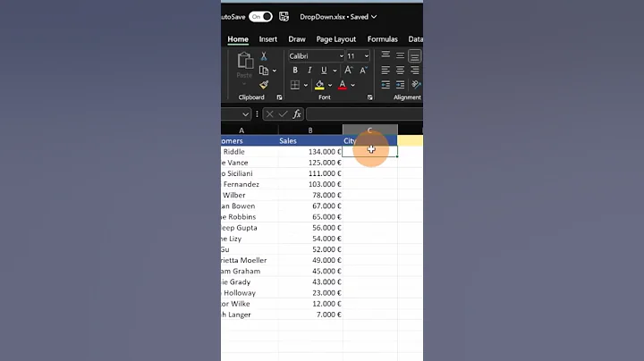 How to create a searchable drop down in Microsoft Excel #shorts