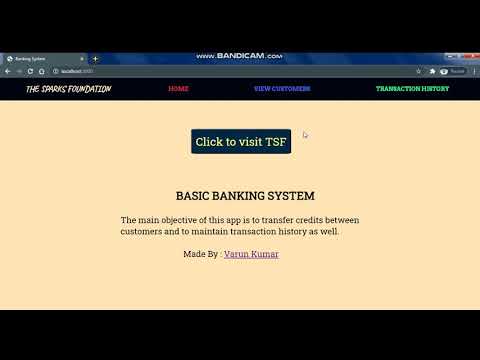 Varun Kumar : Task1 (TSF) - BASIC BANKING SYSTEM