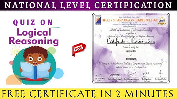 Quiz Competition on Logical Reasoning | Logical Reasoning Quiz l Top 25 MCQ