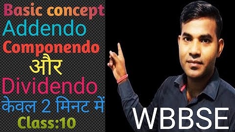 Addendo, componendo and dividendo basic concept