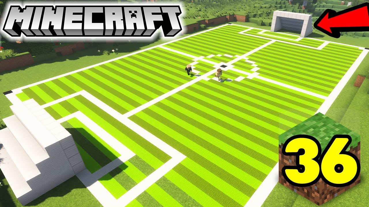 BIKIN LAPANGAN BOLA TERBESAR DI DUNIA MINECRAFT 