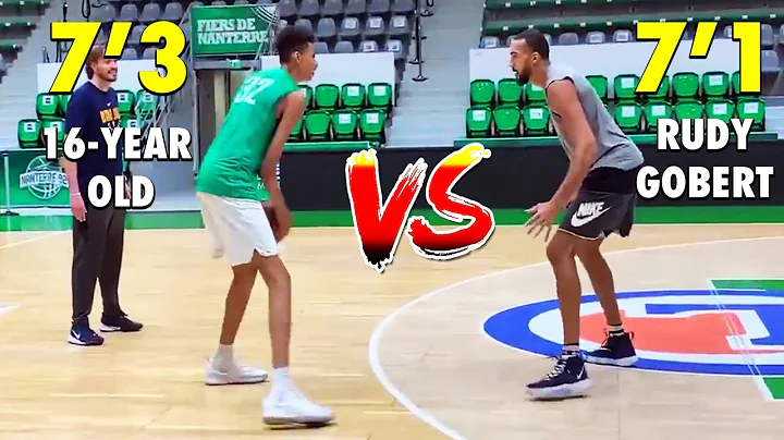 7'3 16-year old Victor Wembanyama vs. 7'1 Rudy Gob...