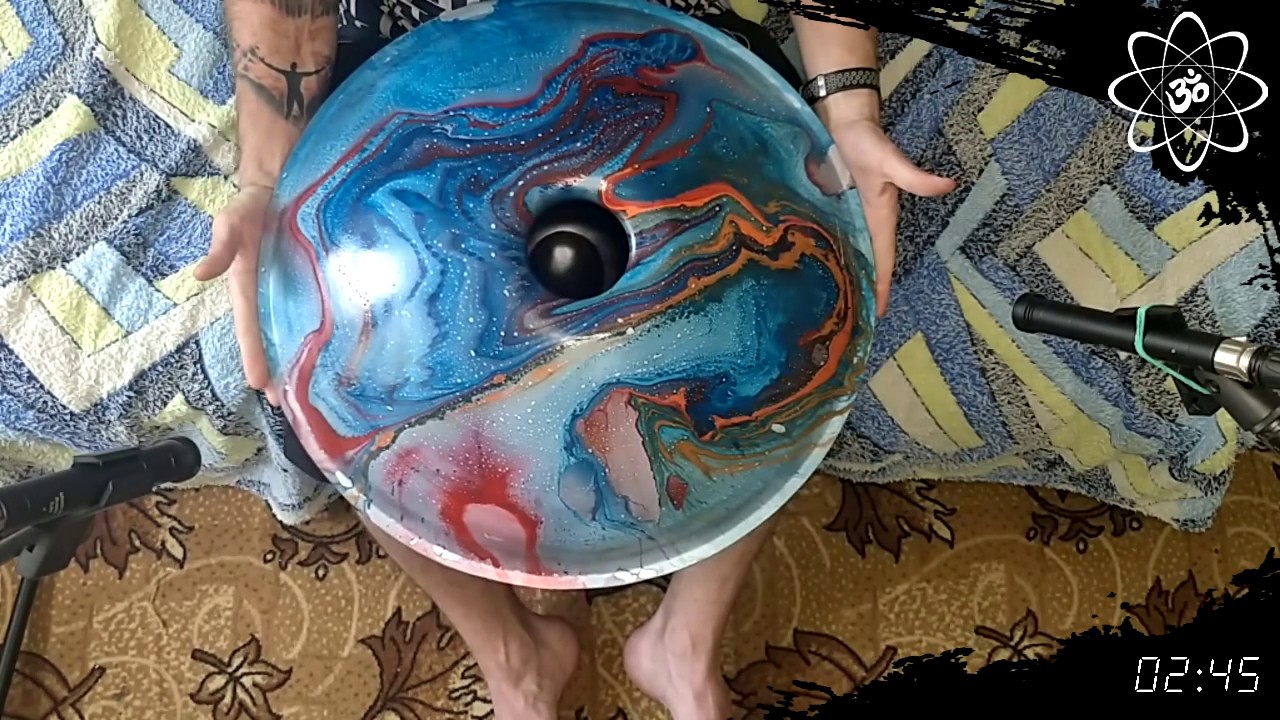 Aquaprint handpan Atom Test \ Аквапринт своими руками на хэндпан