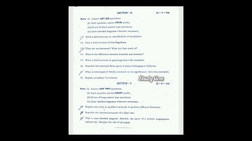 Ts inter 1st year  botany pre-final  paper  2025