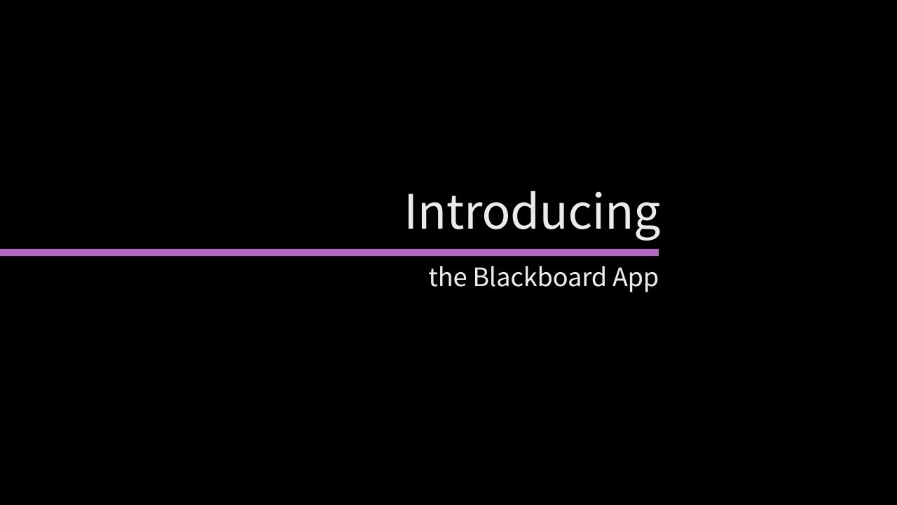 Blackboard App Help