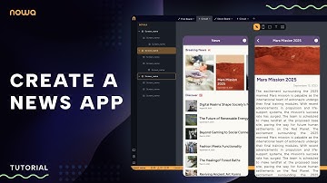 How to create a NEWS APP in NOWA, WITHOUT CODE!