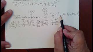 MAC1105 Sect 3.4 Zeros of Polynomial Functions