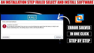 select and install software failed kali linux