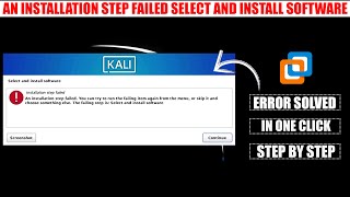 select and install software failed kali linux