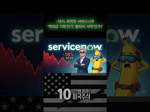 -18% 폭격 맞은 서비스나우, 지금 줍는 사람이 승리자일까? #미국주식 #서비스나우주가 #서비스나우전망 #서비스나우 #10초미국주식