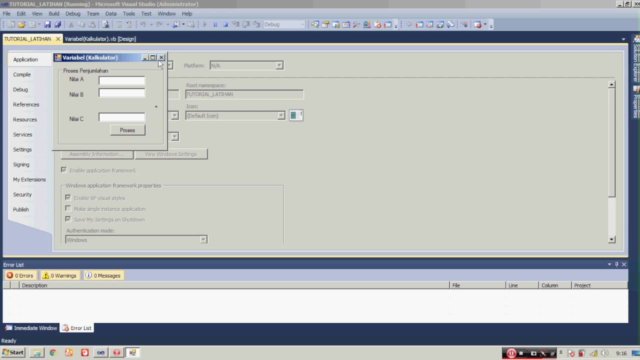 (TUTORIAL) Penerapan Variabel Pada Visual Basic 2010 - YouTube