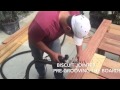 Biscuit jointer used to pre-groove cumaru hardwood boards to build a beautiful elevated deck in Miam Biscuit jointer used to pre-groove cumaru hardwood boards to build a beautiful elevated deck in Miam
