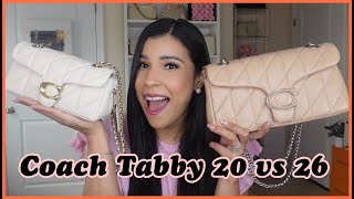 FINALLY I GOT THE COACH QUILTED TABBY!!! SIZE 20 VS 26