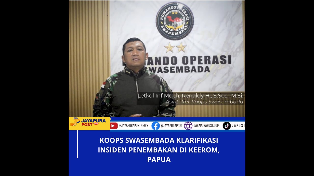 Koops Swasembada Klarifikasi Insiden Penembakan di Keerom, Papua