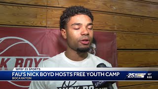 Nick Boyd hosts free youth camp
