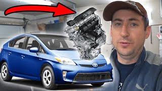 Замена двигателя на Toyota Prius 2015 после гидроудара