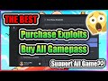 Roblox purchase exploits gui  buy all gamepass