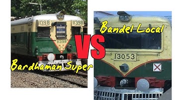 37843/HOWRAH-BARDHAMAN (via main) SUPER LOCAL BRUTALLY OVERTAKES BANDEL LOCAL at a HIGH SPEED
