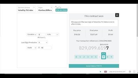 DIGITS TRADING BINARY OPTIONS DERIV SMART TRADING VOLATILITY 75 INDEX 100% WINNING STRATEGY