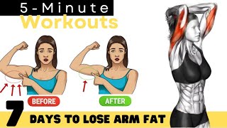 5 Minute Simple FLABBY ARMS Workout ✓ ANYONE CAN DO IT 