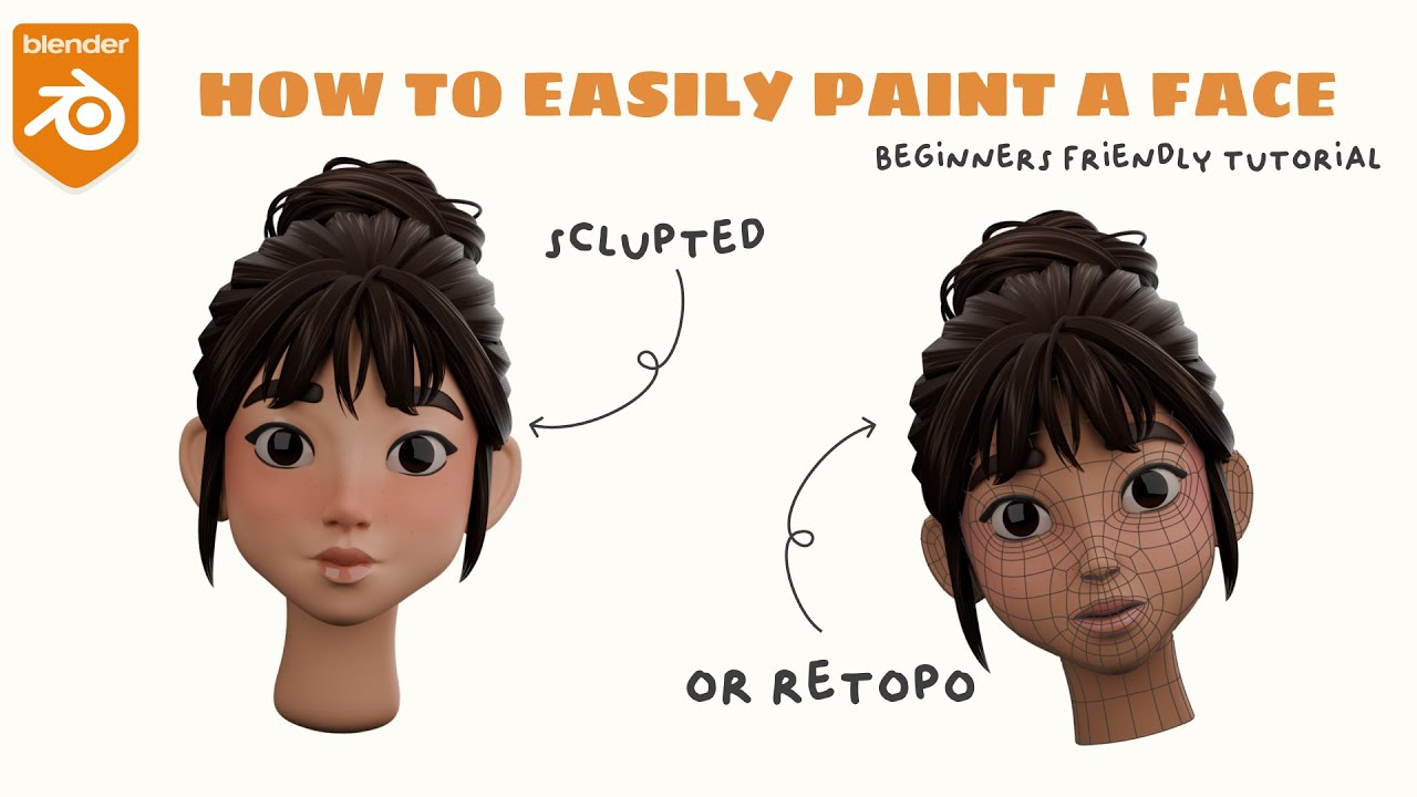2 methods to paint your character in Blender (with & without UV/Texture ...