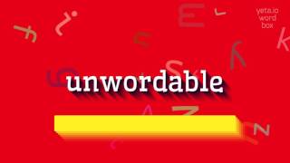 HOW TO SAY UNWORDABLE? Wealth