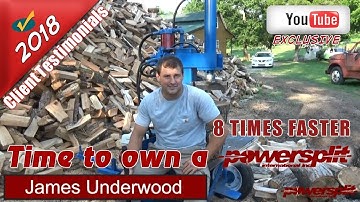 Wood Splitter Reviews 2018 From James Underwood, Rockville, TN | Time To Own Your Powersplit