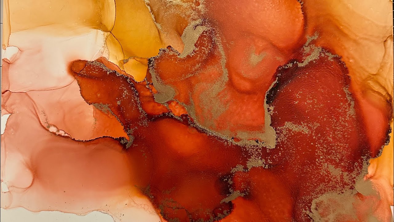 Alcohol Ink Art - Autumnal 🍁