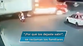 Por pasarse el semáforo en rojo, mueren dos jóvenes en moto al chocar contra tráiler