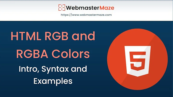 HTML RGB and RGBA Colors - Intro and Examples