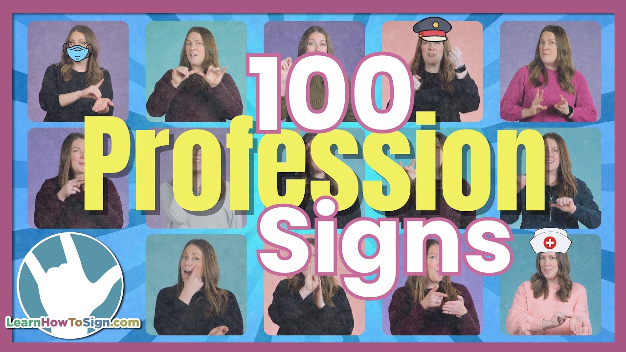 Sign Language Profession 100 Job Signs in ASL | Professions Vocabulary Part 1 - YouTube