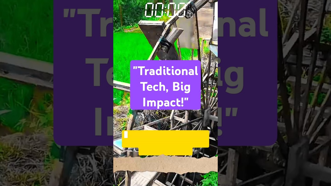 Traditional Water Wheel – Self-Powered Water Lifter for Paddy Fields