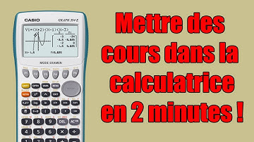 Rentrer SES COURS sur la calculatrice Graph 35 avec PC