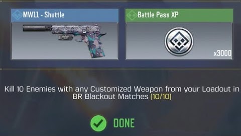 COD Mobile Kill 10 Enemies with any Customized Weapon from your Loadout in BR Blackout Matches