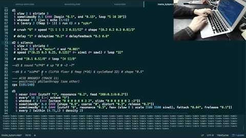 TidalCycles live - 2017 Jan 5